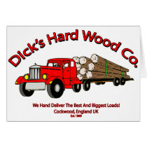 Dicks Hard Wood Logs Company Spoof Card