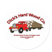 Dicks Hard Wood Logs Company Spoof Stickers