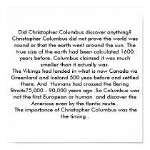 Did Christopher Columbus discover anything?Chri... posters