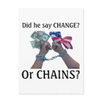 Did he say CHANGE? Postcards