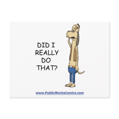 Did I Really Do That? postcards