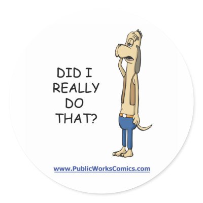 Did I Really Do That? stickers