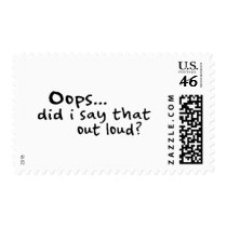 Did I Say That Out Loud? postage by worldsfair Did I Say That Out Loud? postage