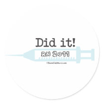 Did it! RN 2011 Nurse Graduate Sticker