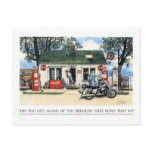 Did you get aload of the lady that rode that in ? postcards