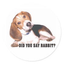 Did you Say Rabbit? Beagle Stickers