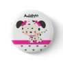 Diddles Dalmatian Button Pink