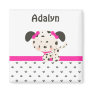 Diddles Dalmatian Magnet Pink