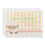 This cute invitation with a cute little lamb can be completely customized by you..Simply click on the "Customize It " button right below the products picture. From there you will be able to change the font, font color, move the text around,add text and more. Have fun creating your one of a kind product. Diddles Farm Lamb Birthday Invitation