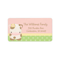 Diddles Farm Moo-Cow Address Label