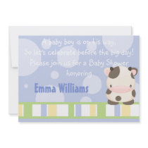 Diddles Farm Moo-Cow Baby Shower Invitation