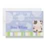 This cute invitation with a cute little cow can be completely customized by you..Simply click on the "Customize It " button right below the products picture. From there you will be able to change the font, font color, move the text around,add text and more. Have fun creating your one of a kind product. Diddles Farm Moo-Cow Baby Shower Invitation