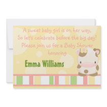 Diddles Farm Moo-Cow Baby Shower Invitation