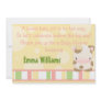 This cute invitation with a cute little cow can be completely customized by you..Simply click on the "Customize It " button right below the products picture. From there you will be able to change the font, font color, move the text around,add text and more. Have fun creating your one of a kind product. Diddles Farm Moo-Cow Baby Shower Invitation
