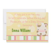 Diddles Farm Moo-Cow Baby Shower Invitation