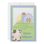 This cute invitation with a cute little cow can be completely customized by you..Simply click on the "Customize It " button right below the products picture. From there you will be able to change the font, font color, move the text around,add text and more. Have fun creating your one of a kind product. Diddles Farm Moo-Cow Baby Shower Invitation