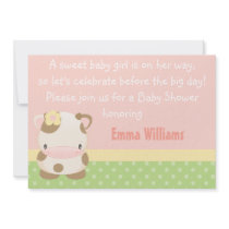 Diddles Farm Moo-Cow Baby Shower Invitation
