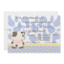 This cute invitation with a cute little cow can be completely customized by you..Simply click on the "Customize It " button right below the products picture. From there you will be able to change the font, font color, move the text around,add text and more. Have fun creating your one of a kind product. Diddles Farm Moo-Cow Boy Birthday Invitation