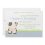 This cute invitation with a cute little cow can be completely customized by you..Simply click on the "Customize It " button right below the products picture. From there you will be able to change the font, font color, move the text around,add text and more. Have fun creating your one of a kind product. Diddles Farm Moo-Cow Boy Birthday Invitation