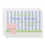 This cute invitation with a cute little piggy can be completely customized by you..Simply click on the "Customize It " button right below the products picture. From there you will be able to change the font, font color, move the text around,add text and more. Have fun creating your one of a kind product. Diddles Farm Pig Birthday Invitation
