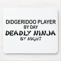 Didgeridoo Deadly Ninja by Night Mouse Mats