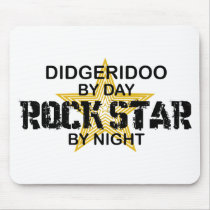 Didgeridoo Rock Star by Night Mouse Pads