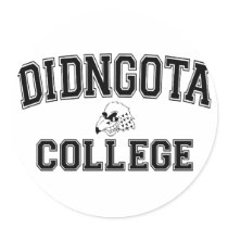Didngota College stickers