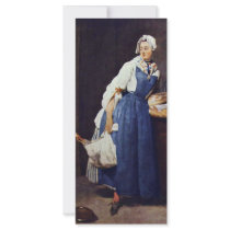 Die Besorgerin By Chardin Jean-Baptiste Siméon (Be Customized Rack Card