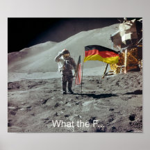 Die Deutschen waren die ersten auf dem Mond Print