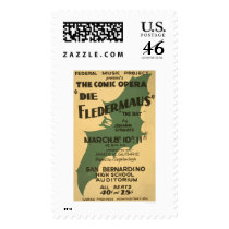 Die Fledermaus Strauss 1938 WPA Stamps