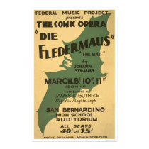 Die Fledermaus Strauss 1938 WPA posters