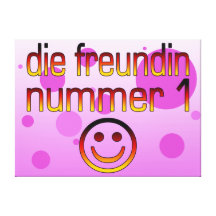 Die Freundin Nummer 1 German Flag Colors 4 Girls Canvas Print
