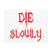 Die Slowly postcards