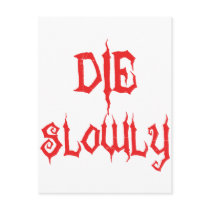 Die Slowly postcards