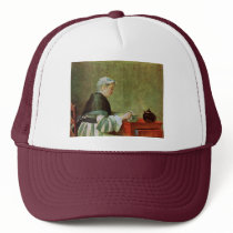 Die Teetrinkerin By Chardin Jean-Baptiste Siméon ( Hats