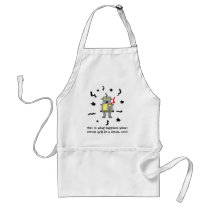 dieing robot, This is what happens when robots ... aprons by BrookeSara dieing robot, This is what happens when robots ... aprons