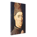 Dieric Bouts - Portrait of a Man Stretched Canvas Print
