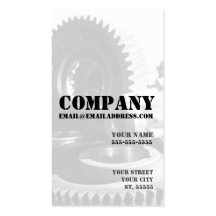 Diesel Engine Business Card (with Gears)