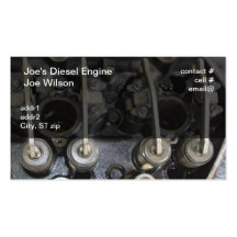 Diesel engine valves business card