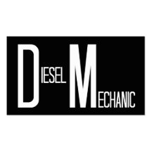 Diesel Mechanic Black Simple Business Card