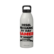 Diesel Mechanic Gamer Drinking Bottles