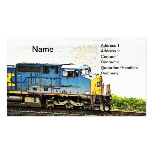 diesel train business card templates (front side)