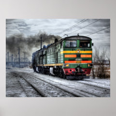 Diesel Train Locomotive Poster for Train Lovers
