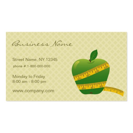 Diet Business Card