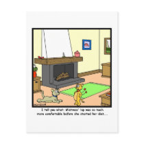 Diet: Cat Cartoon Post Card