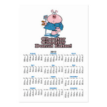 diet cheater donut eating piggy cartoon business card template
