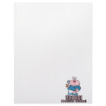 diet cheater donut eating piggy cartoon letterhead template