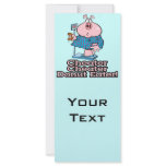 diet cheater donut eating piggy cartoon rack card