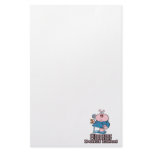 diet cheater donut eating piggy cartoon customized stationery