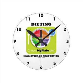 Dieting Is A Matter Of Proportion (MyPlate) Clock